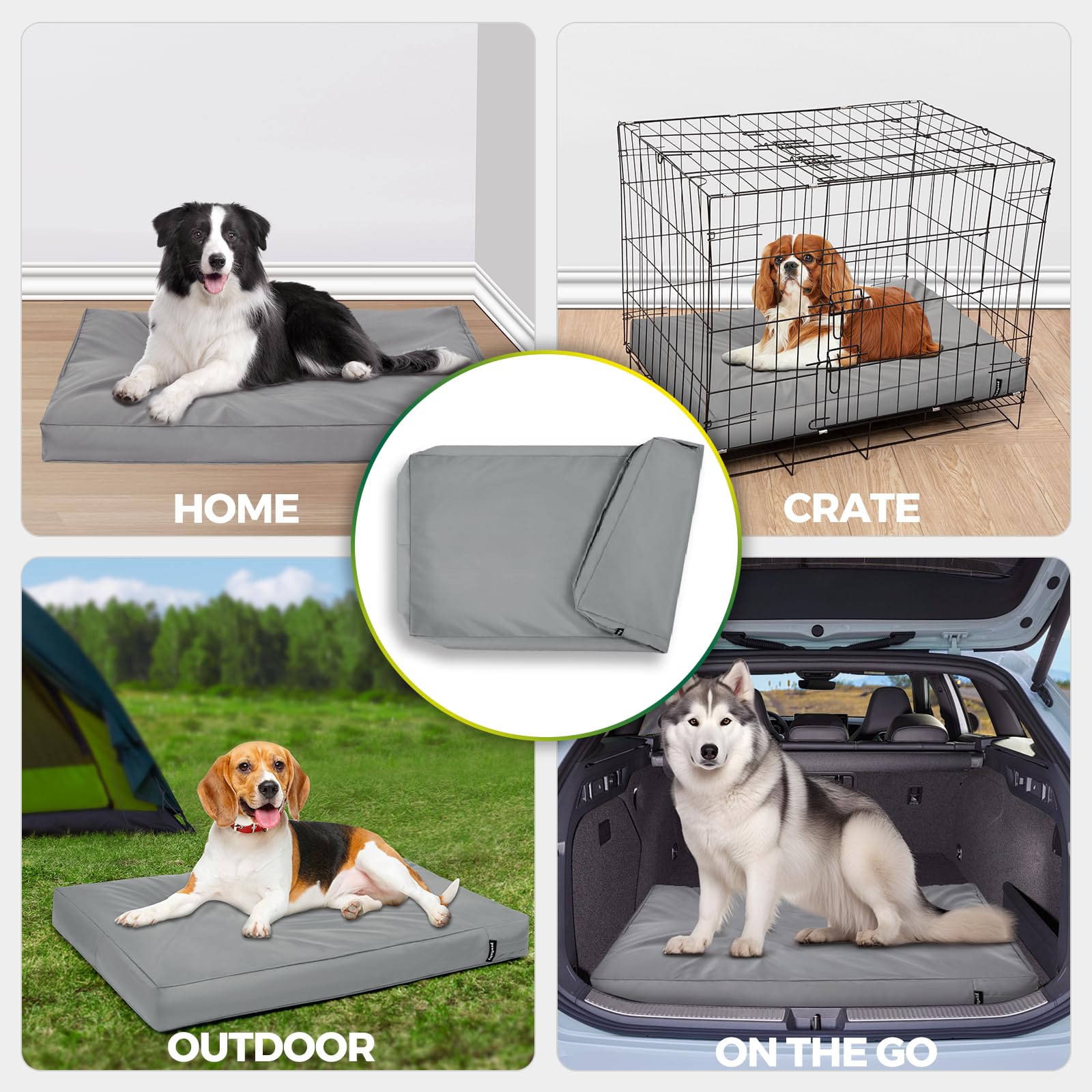 PAWFINITY tamaño grande 35 x 22 x 3,5 pulgadas para perros grandes.