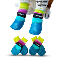 PawFlex protege las patas con botas impermeables y agarre estable para interiores y exteriores.