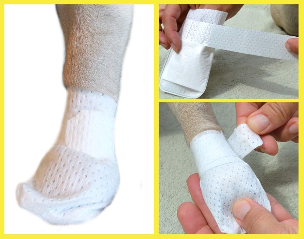 PawFlex Medimitt: cierre antideslizante que mantiene la venda en su lugar.