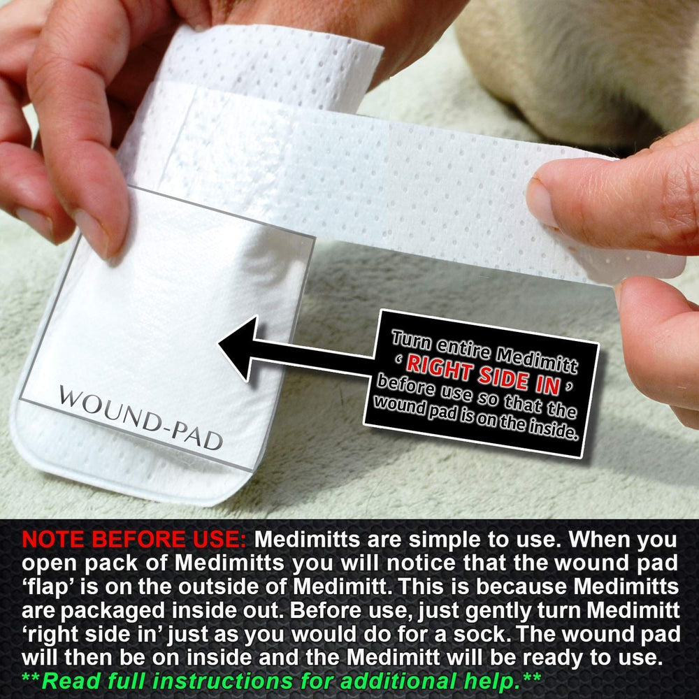 PawFlex Medimitt sin adhesivos para evitar tirones y molestias.