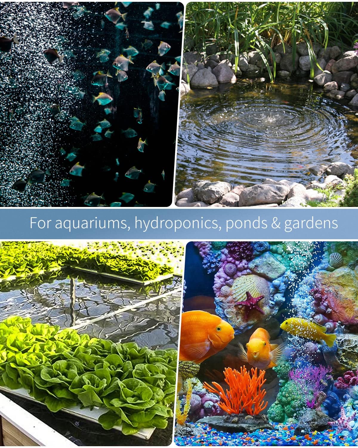 Pawfly accesorios aire acuario para distribuir oxígeno eficientemente