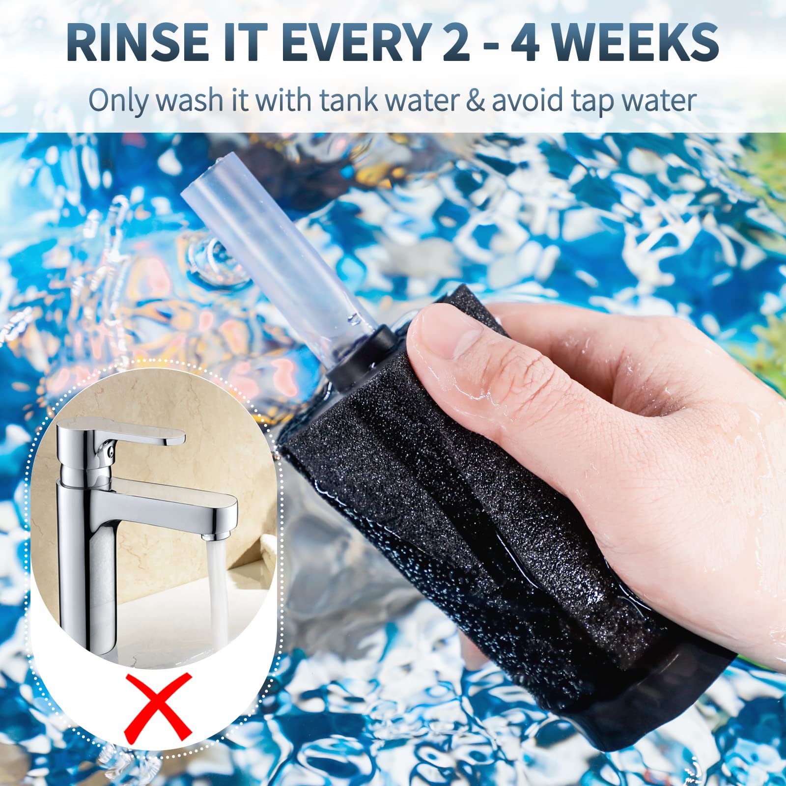 Pawfly acuario bio espuma filtradora uso para alevines: ideal para cría de peces pequeños