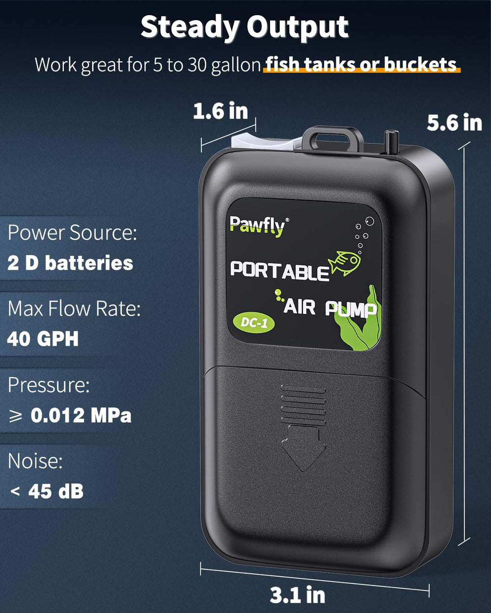 Pawfly bomba ligera con clip para fijar en recipientes y transportar