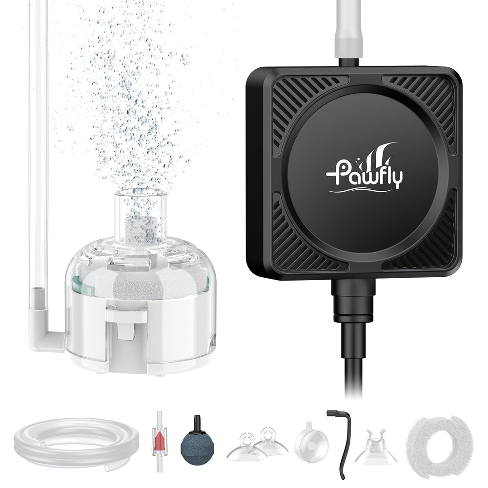 Pawfly bomba de aire mini, burbujas finas para oxigenación suave en acuario.
