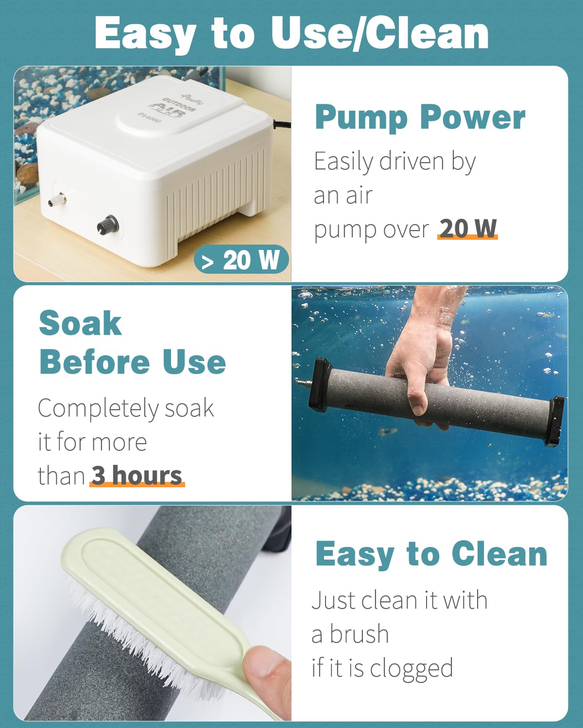 Pawfly difusor de aire para grandes acuarios facilita circulación.