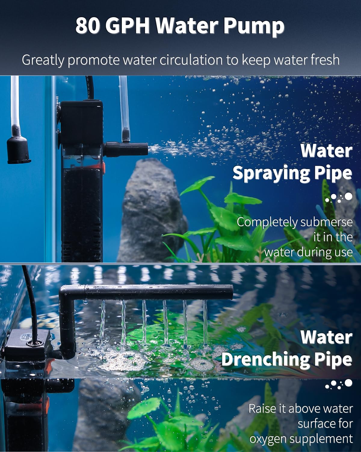 Pawfly sistema de filtración con esponja biológica para purificar el acuario.