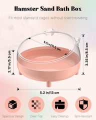 Pawfly baño de arena con borde curvo anti-derrames
