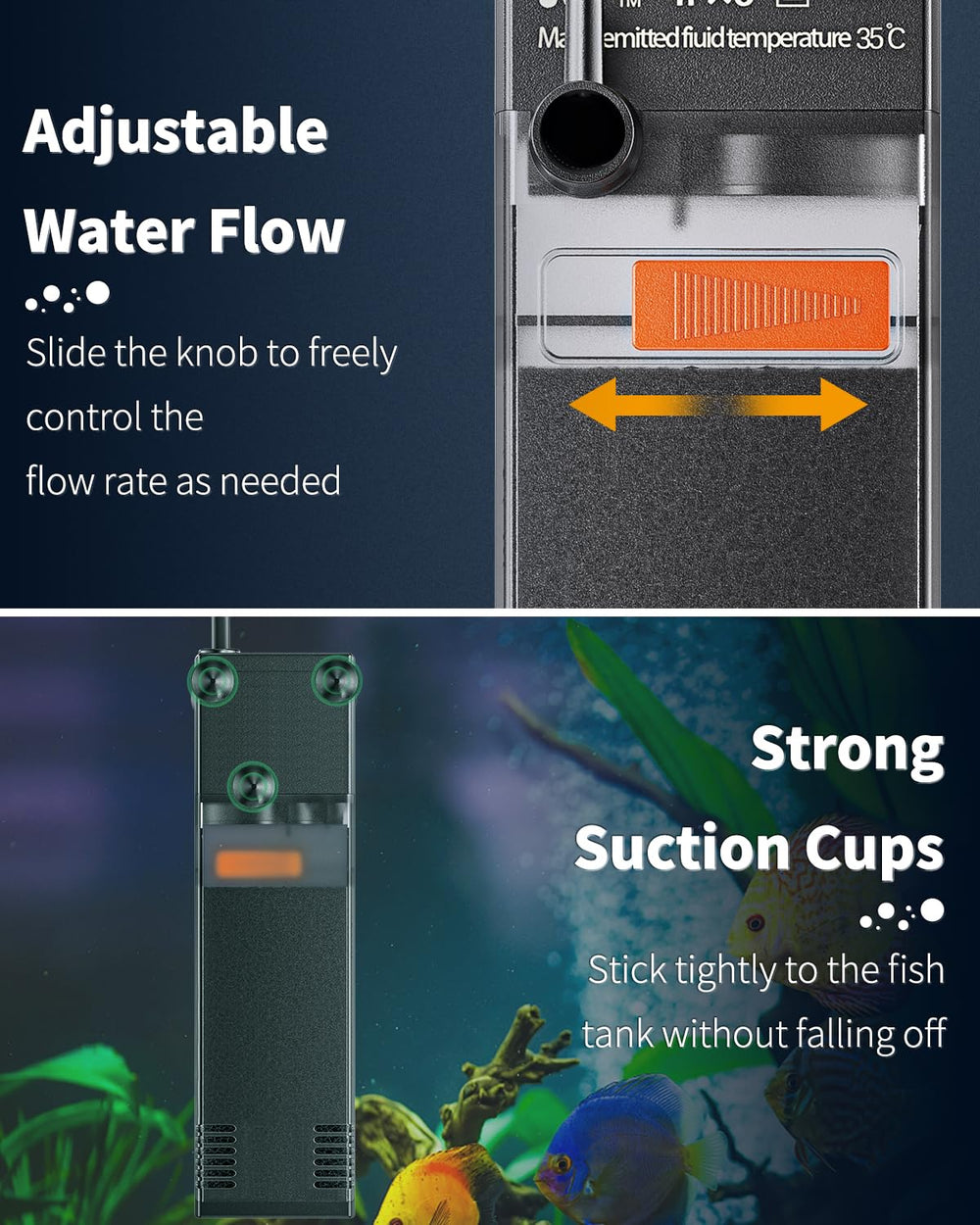 Pawfly tubo de aire de entrada para mejorar la oxigenación del agua.