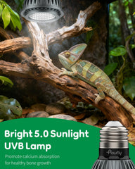 Pawfly UVB Lámpara para reptiles mejora la visibilidad natural