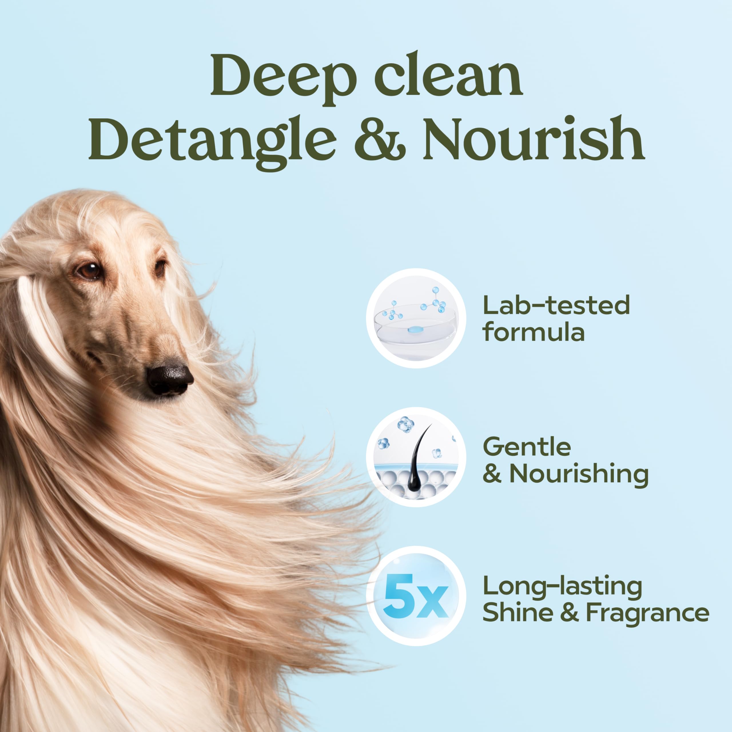PAWFUME acondicionador para perros, textura cremosa que desenreda suavemente.