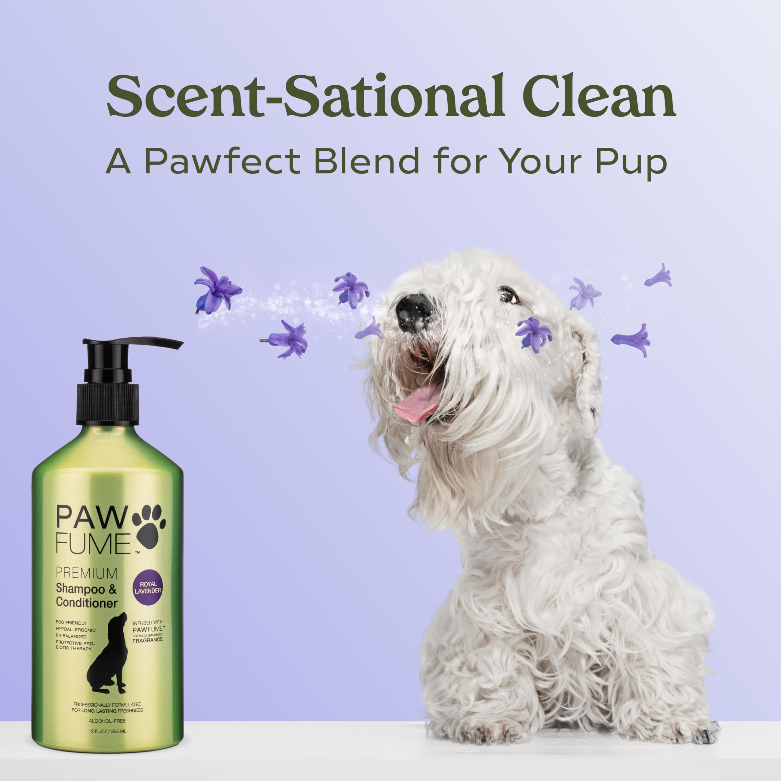 PAWFUME pH equilibrado para cuidado suave del pelaje.