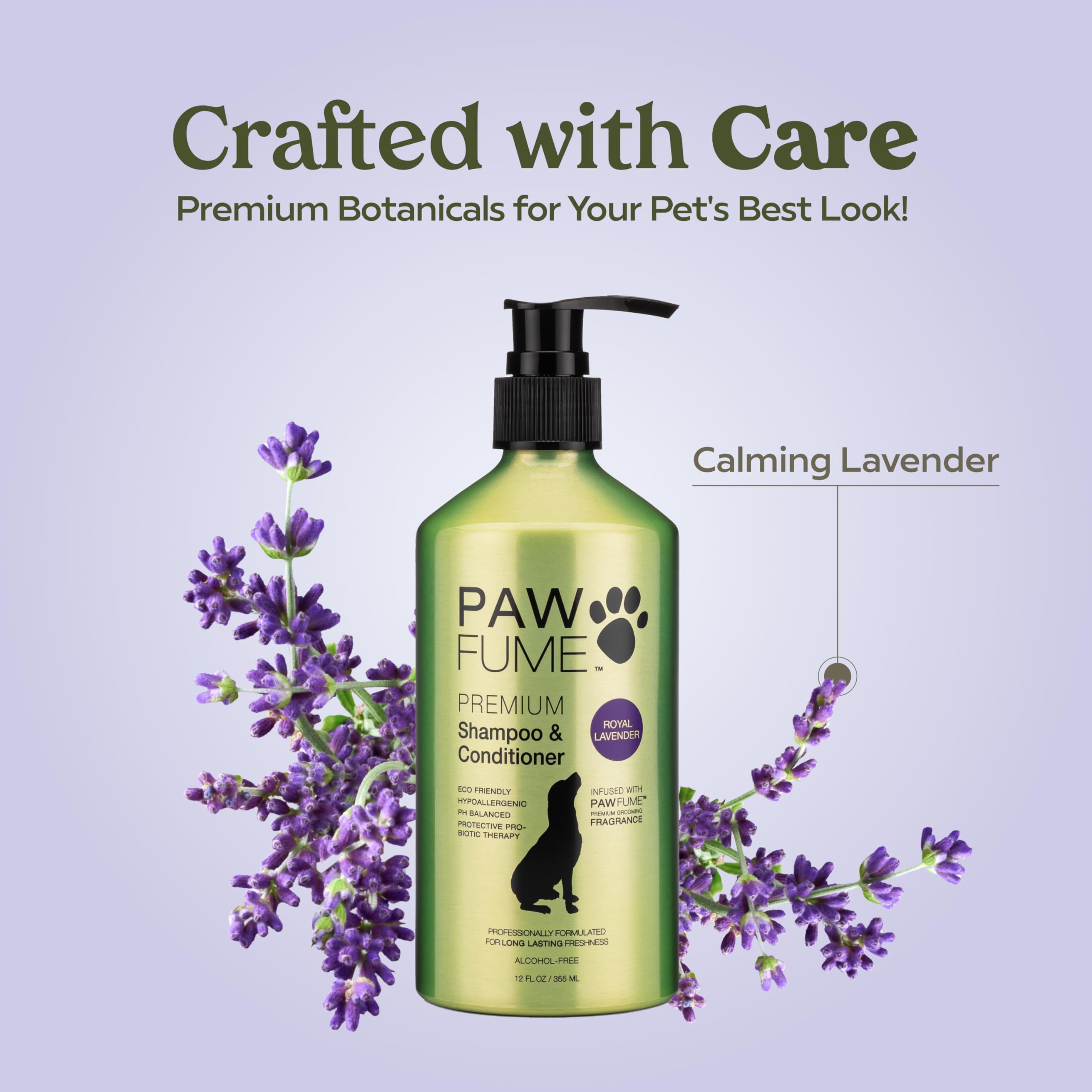 PAWFUME champú con acción deslizante para desenredar el pelaje.