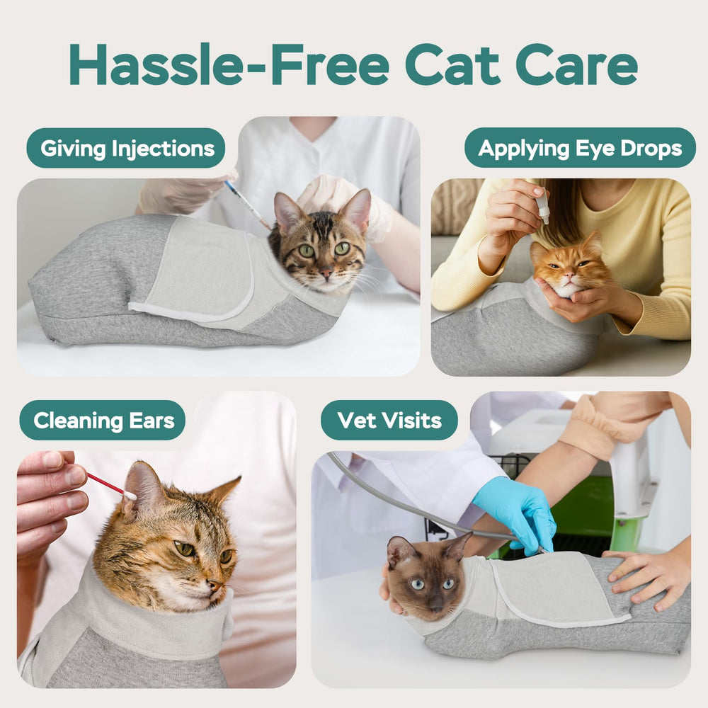 Pawfun envoltura para gato, limpieza de orejas de forma suave y segura.
