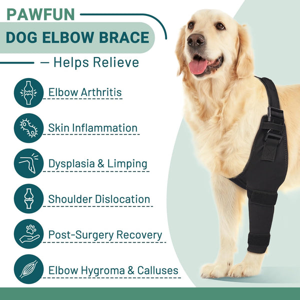 Pawfun manga codo para perros, ajuste seguro y cómodo