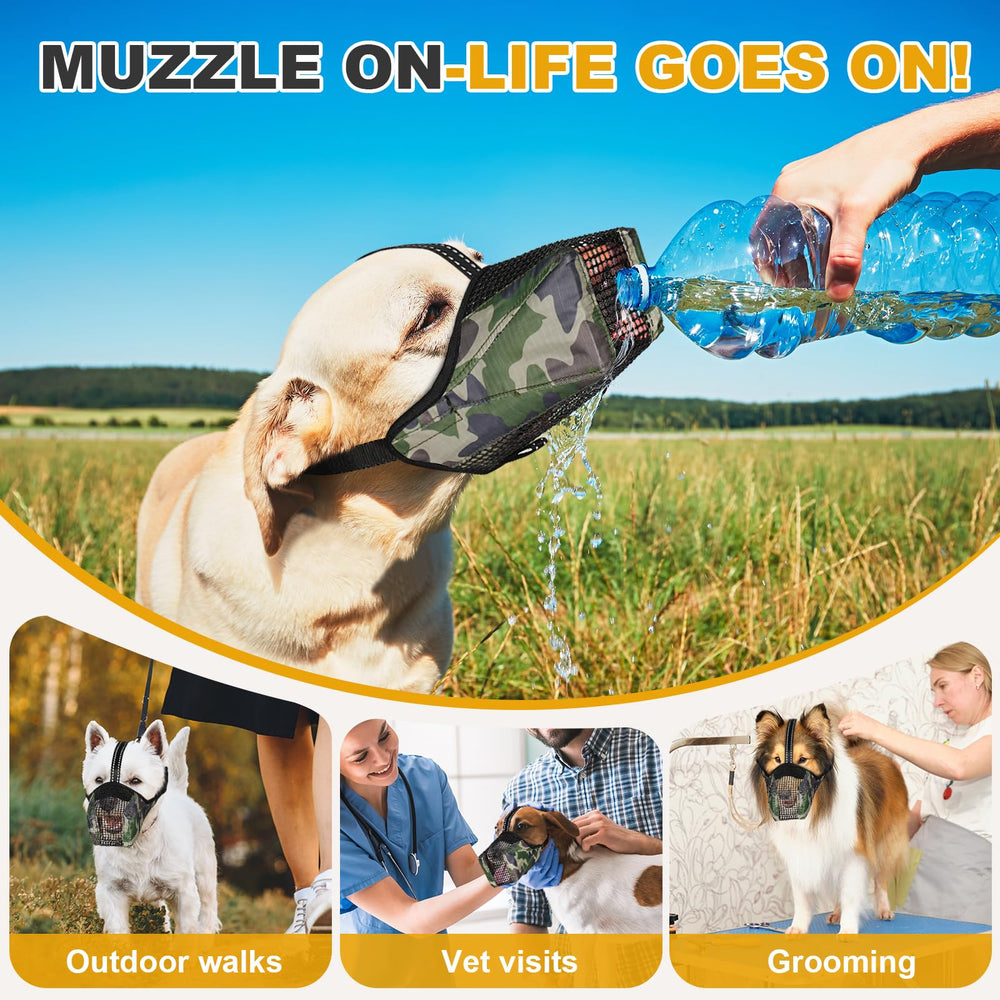 Pawfun mordaza camuflaje para paseos discretos y seguros