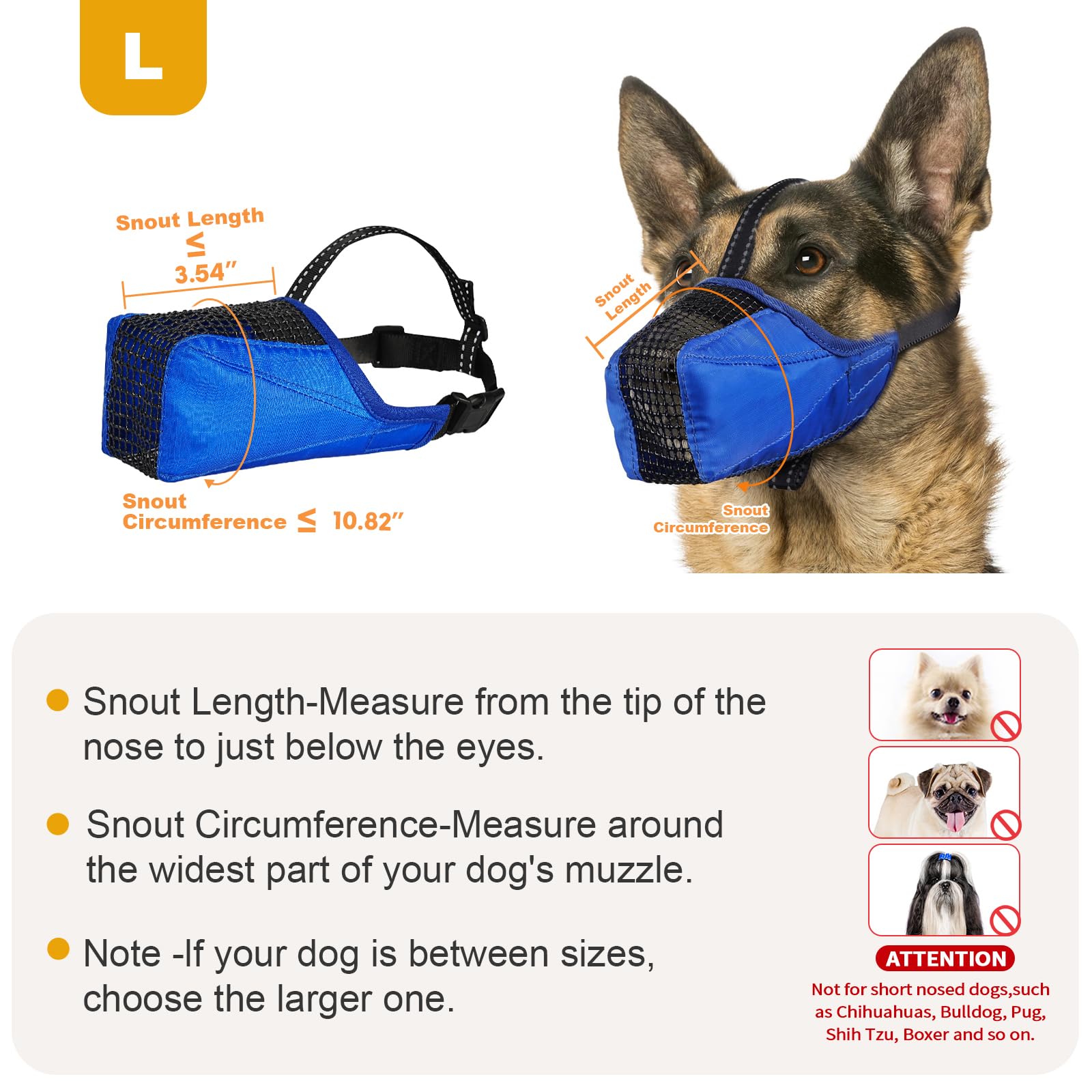 Pawfun Muzzle con correas ajustables para un ajuste personalizado.