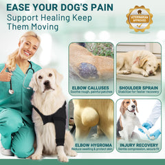 Pawfun compresión protector codo perro, protege contra irritaciones en superficies duras.
