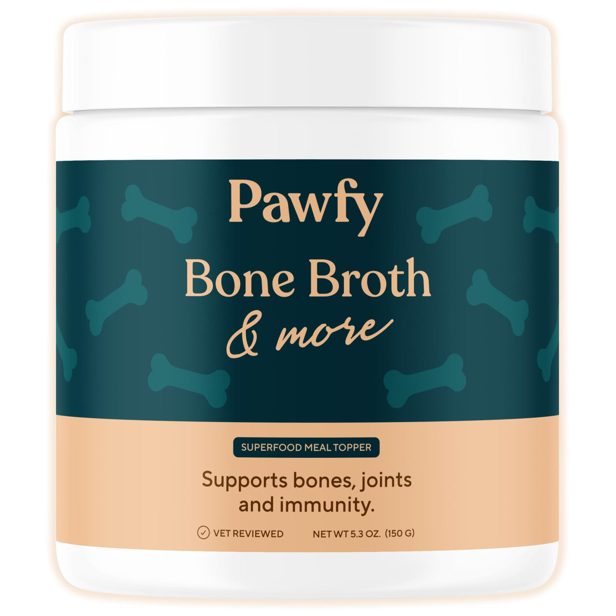 Pawfy Caldo de Huesos para Perros: verter sobre el alimento para potenciar el sabor.