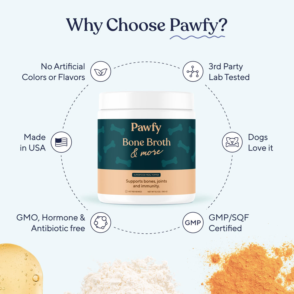 Pawfy Caldo de Huesos para Perros: apto para todas las razas.