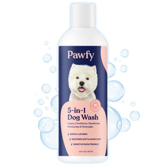 Pawfy champú para perro alivia picores y piel sensible.