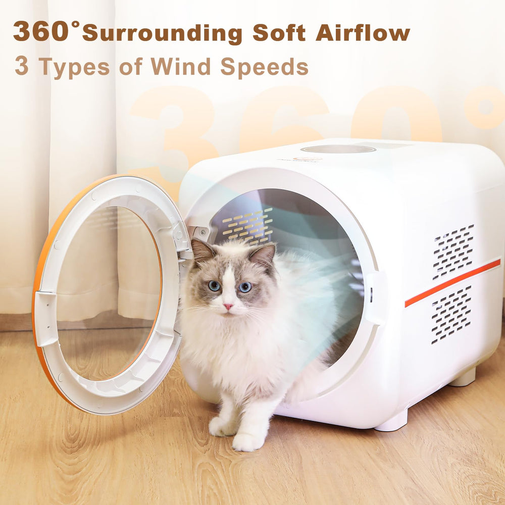 PawGalaxy, control de temperatura táctil para ajustar entre 26 y 45°C.