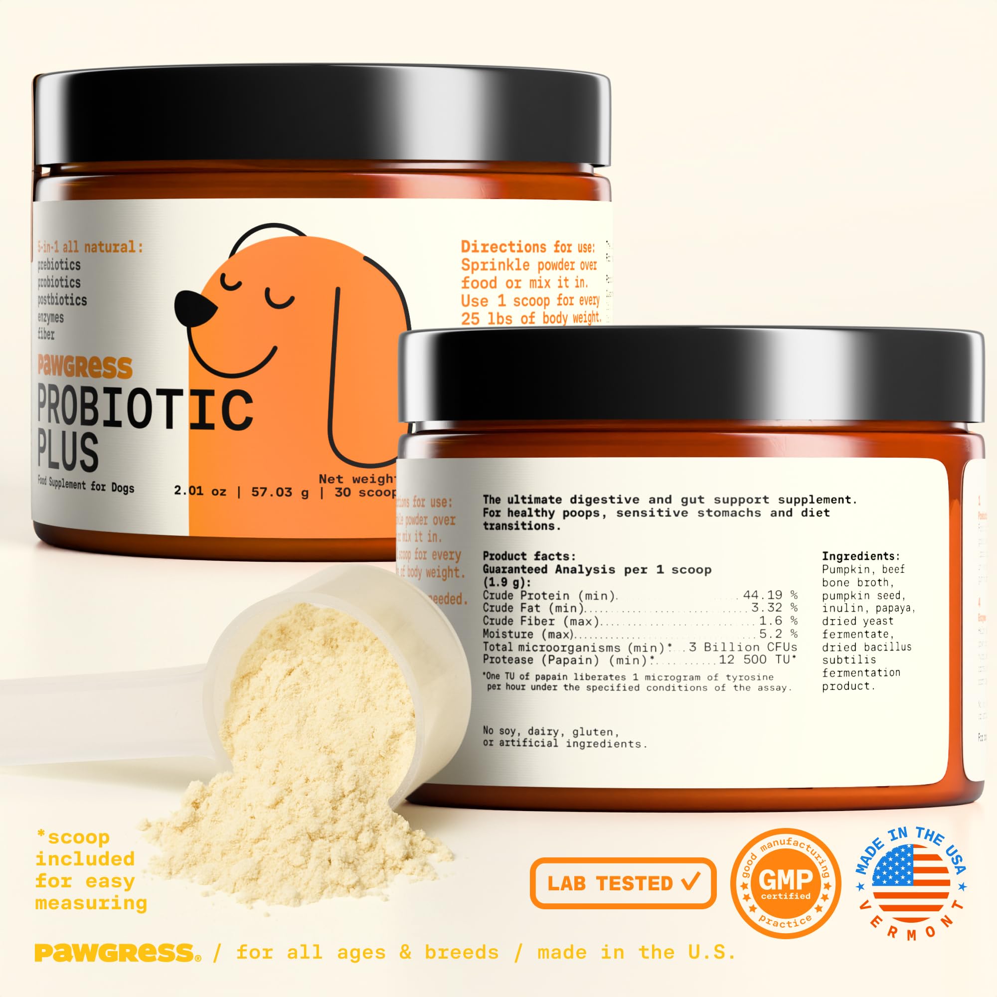PAWGRESS porciones diarias para perro, fácil de mezclar con comida.