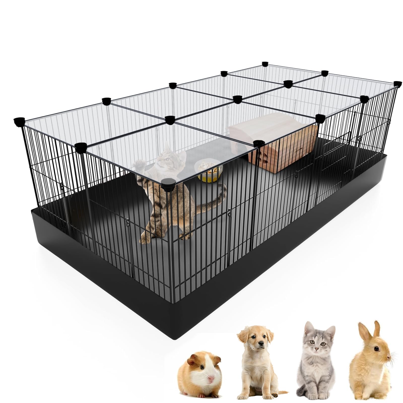 PAWING corral de 20 paneles para mascotas, espacio seguro para jugar.