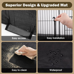 PAWING estera impermeable de PVC 24x48, fácil de limpiar y protege el suelo.