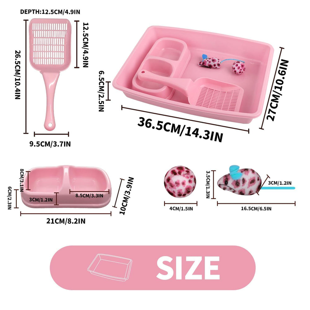 PAWISE conjunto de cuencos dobles rosa para comidas y agua en casa
