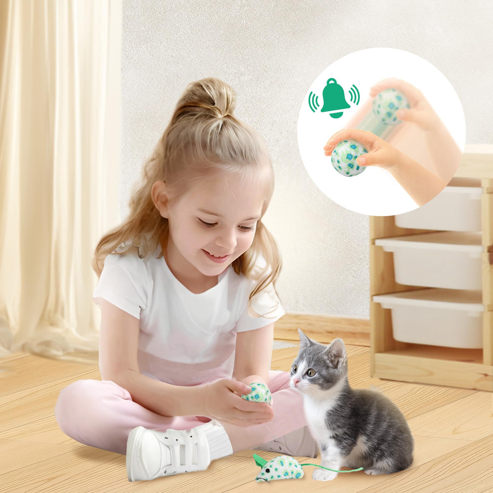 PAWISE juguete ratón para gatitos, estimula juego.