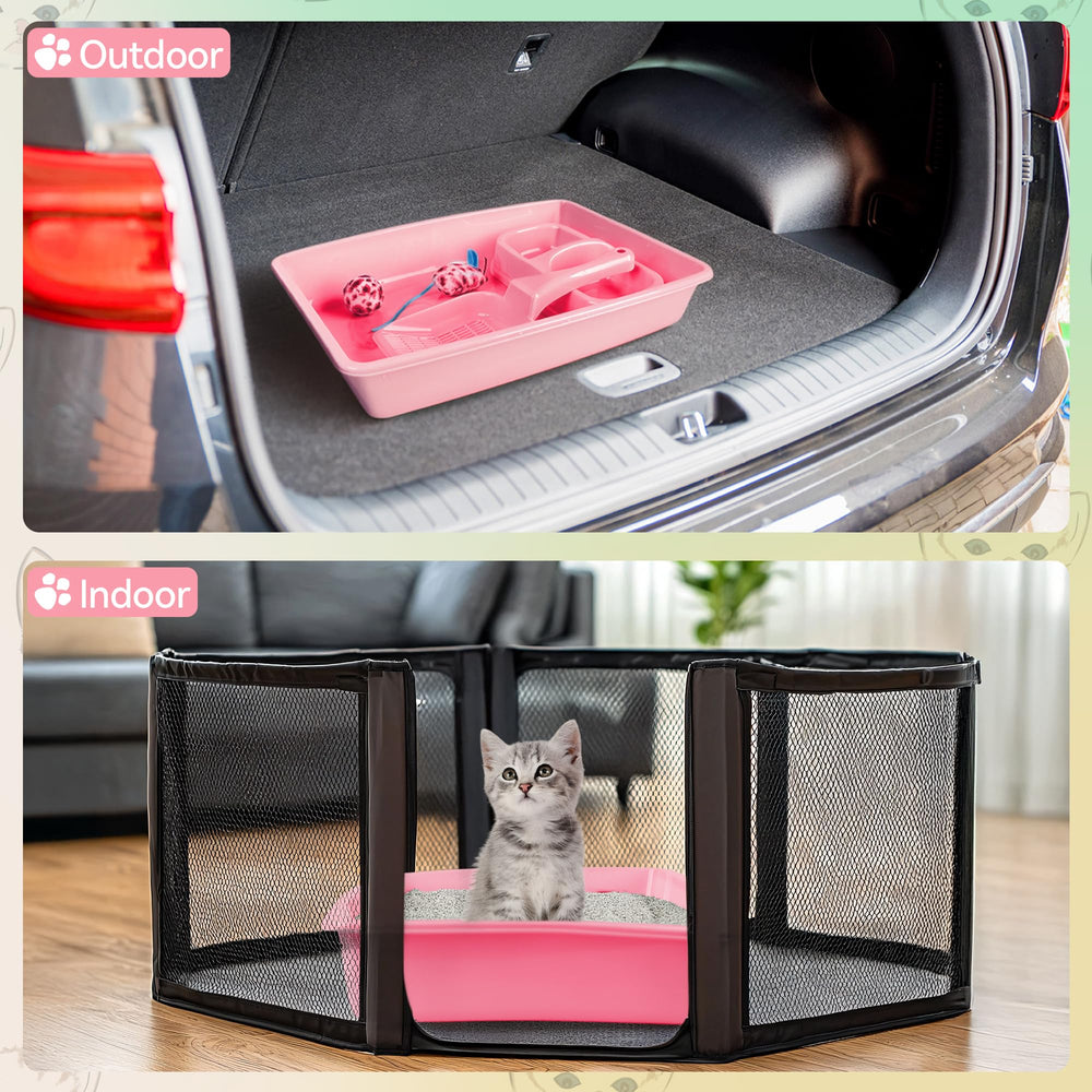 PAWISE caja para gatos en medidas compactas, adecuada para espacios reducidos