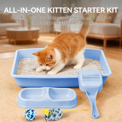 PAWISE tazon doble gato: come y bebe sin ocupar espacio extra.