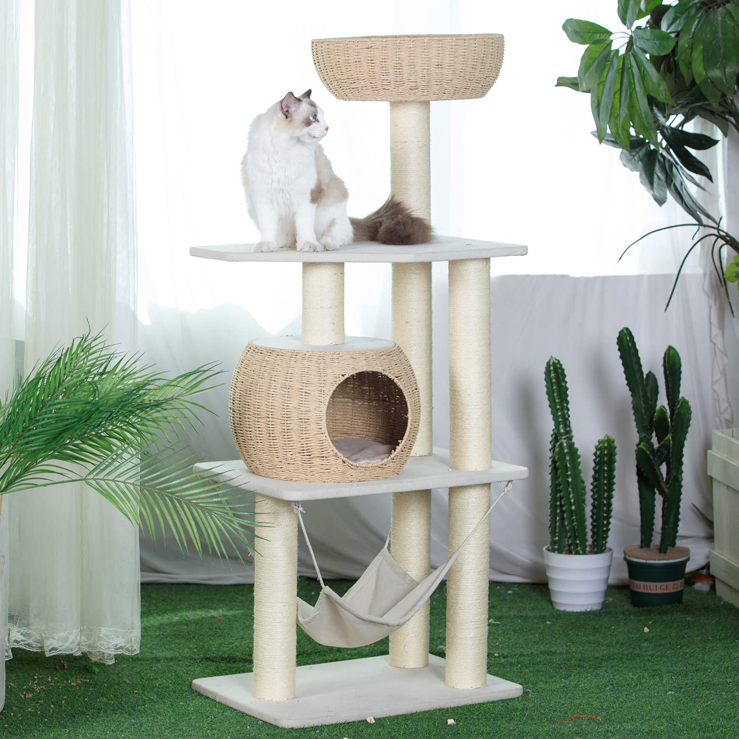 PawlaBay montaje-rapido arbol-gatos con instalación clara y herramientas incluidas