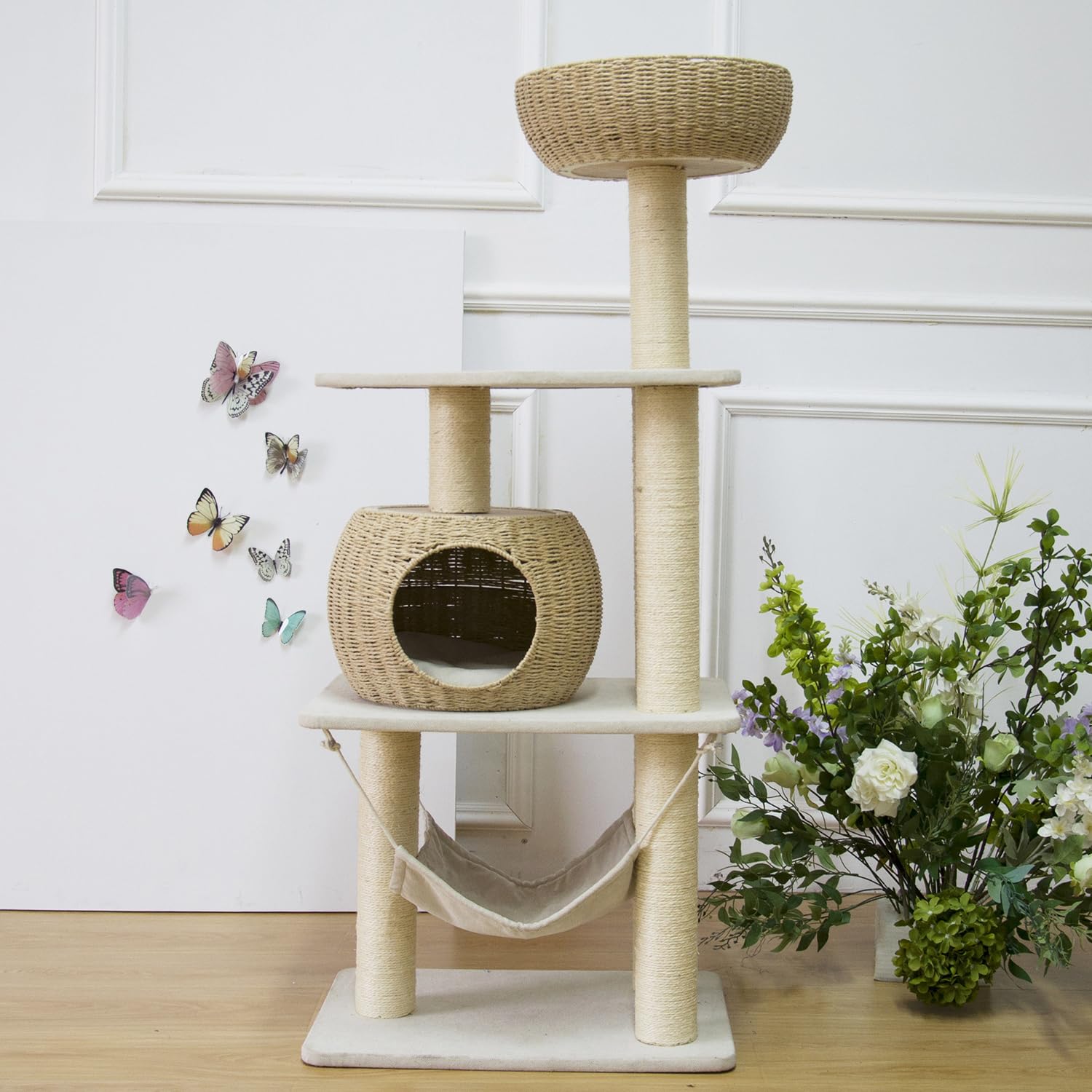 PawlaBay poste rasca-gato firme para afilar uñas manteniendo tus muebles seguros