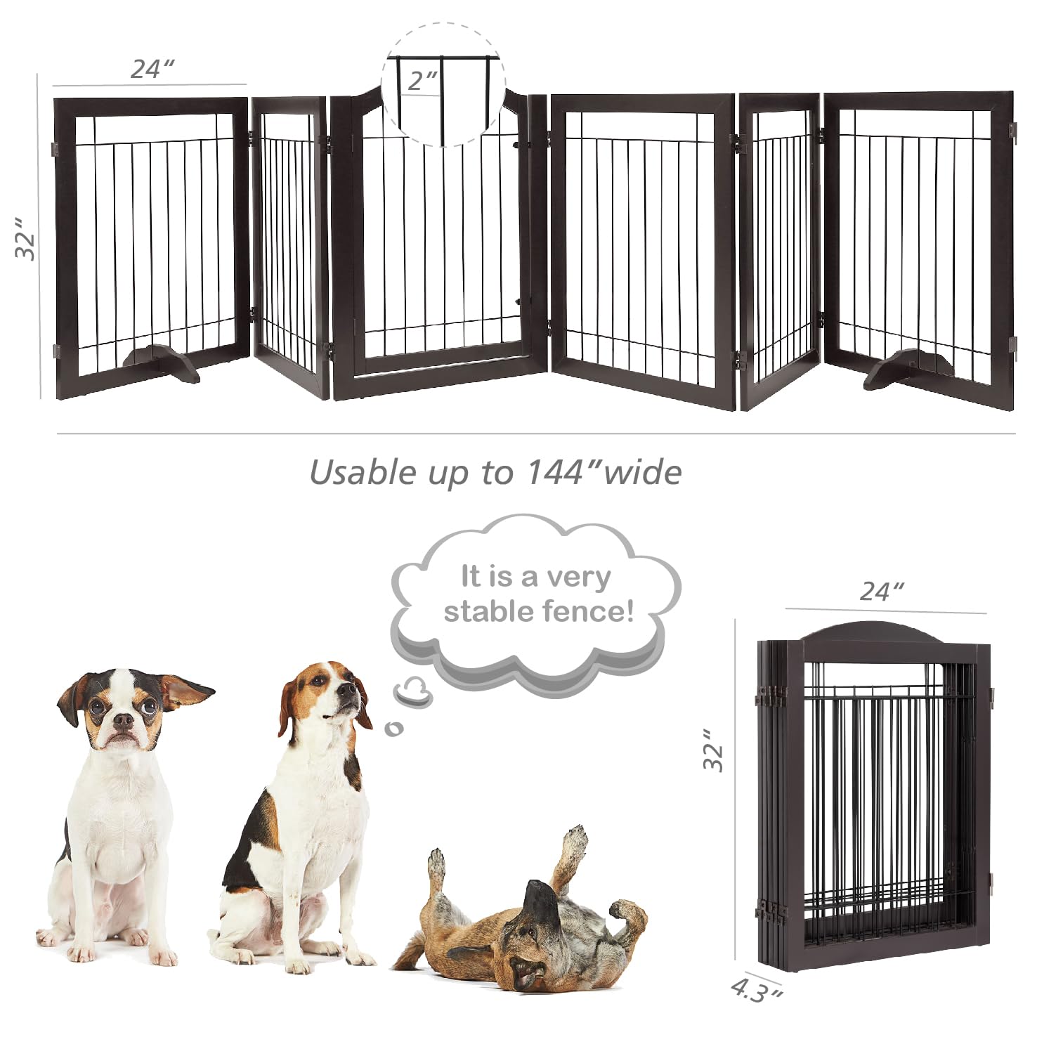 PAWLAND paneles 6 configurables para cerca o corral