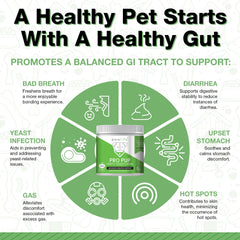 Pawlife probióticos para perros: detalle de ingredientes y sabor a calabaza.