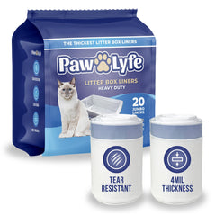 PawLyfe: bolsas jumbo para caja de arena 36x18 de 4 mil, resistentes.