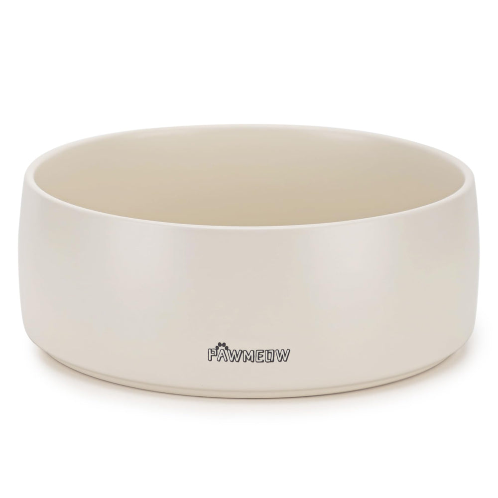 PawMeow tazón cerámico beige, diseño moderno para cocina o jaula