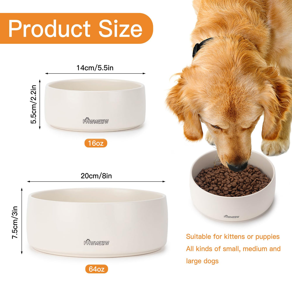PawMeow tazón cerámico resistente a derrames, facilita comer sin salpicar.