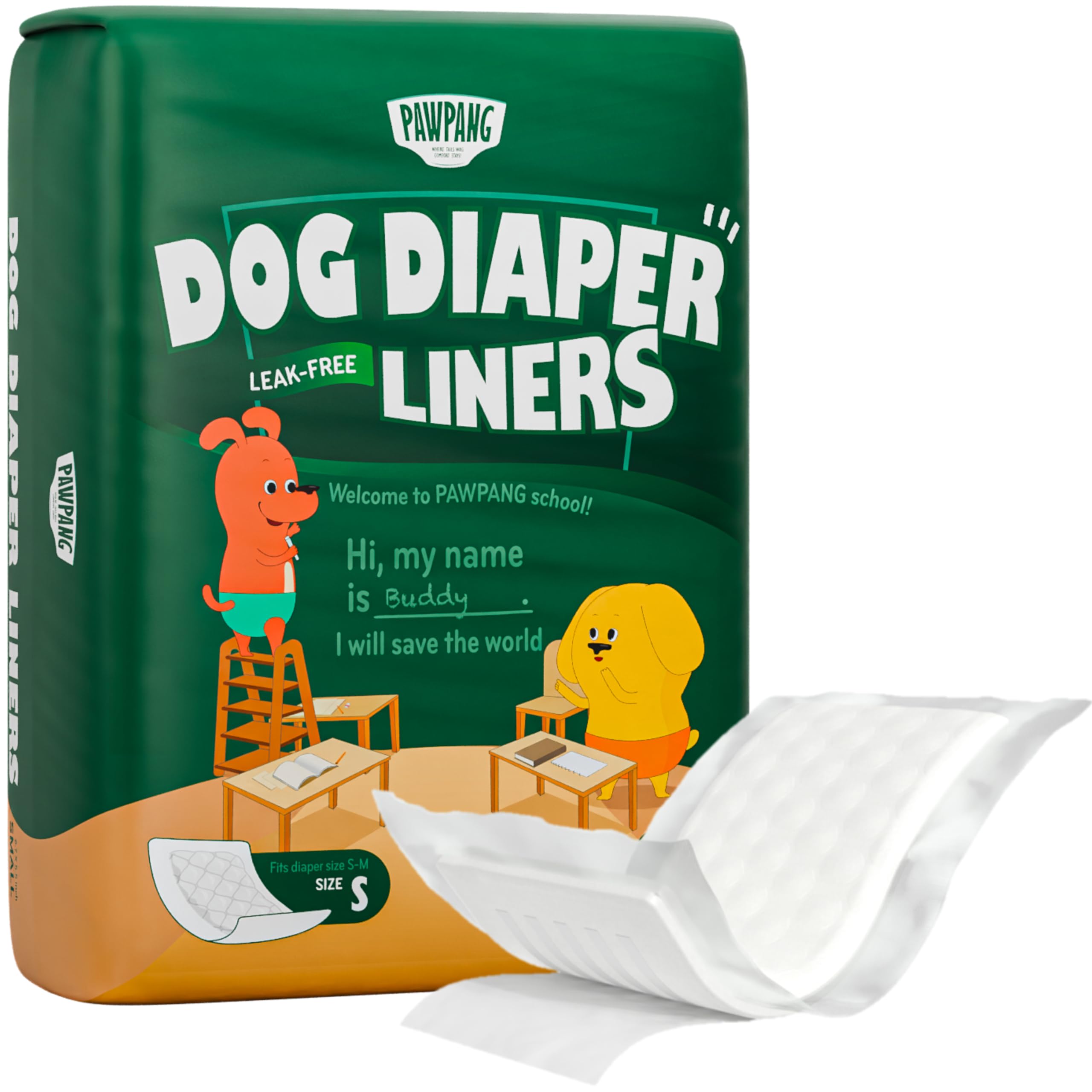 PAWPANG inserto para pañal de perro con protección sin fugas para casa