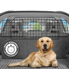 Pawple barrera para perros en coche, ajuste total para viajes seguros.