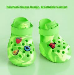 PawPosh detalle perforaciones ventilación para mantener las patas frescas durante paseos.