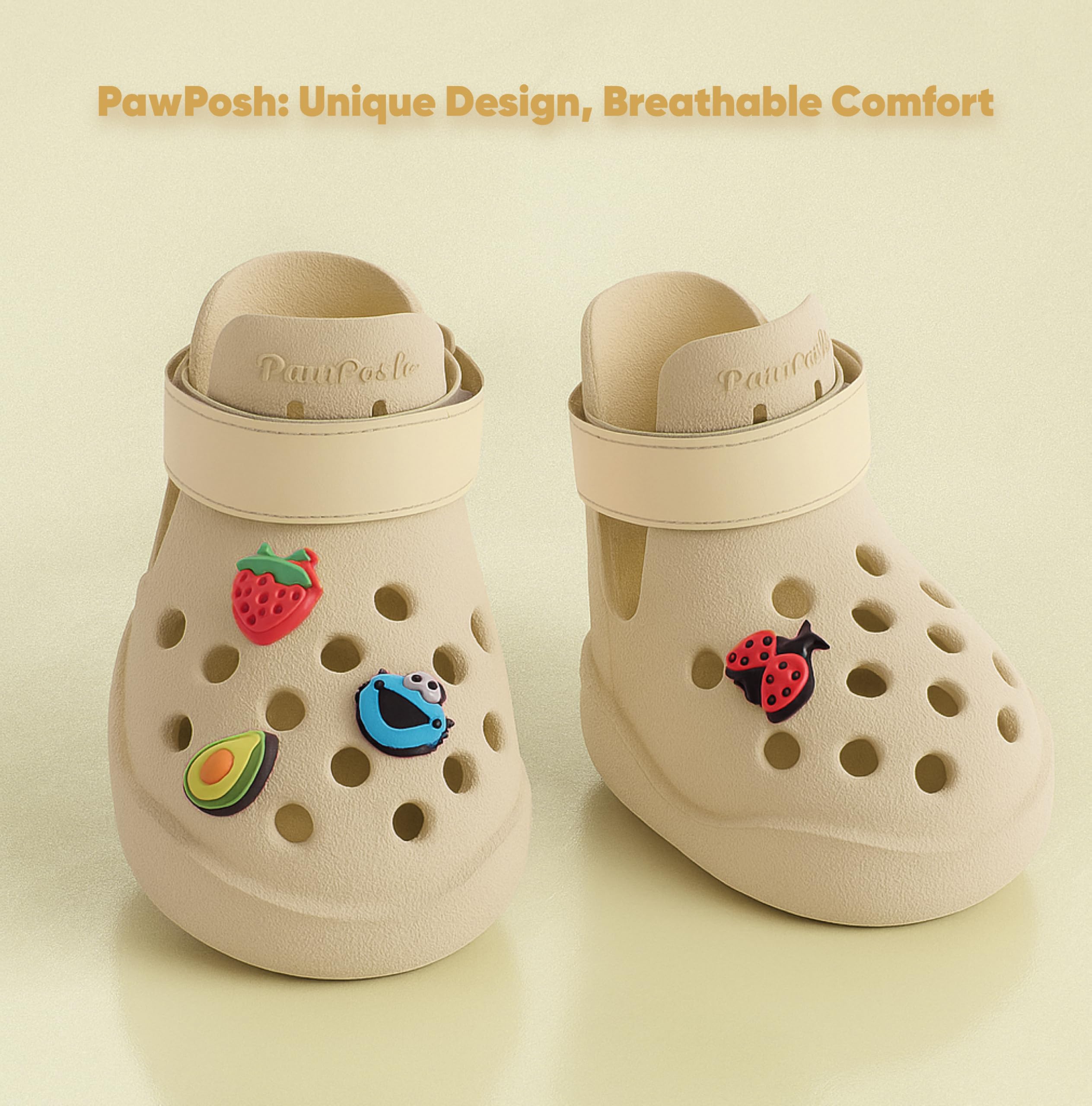 PawPosh zapato con cierres ajustables ofrece ajuste seguro y cómodo.