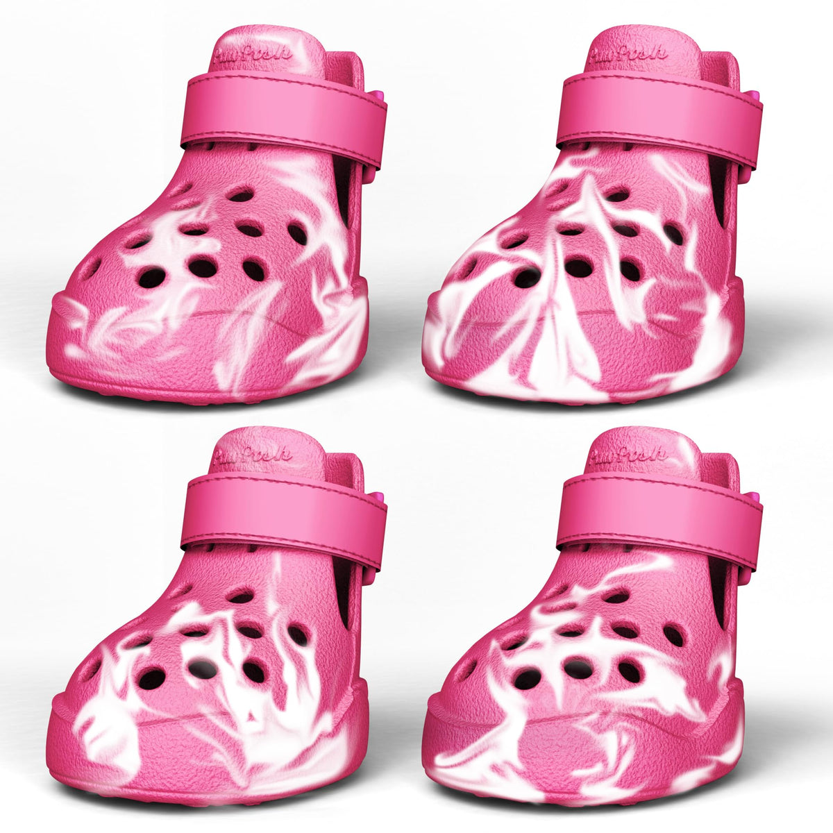 PawPosh zapatos para perros, antideslizantes e impermeables, vista frontal para agarre en superficies mojadas