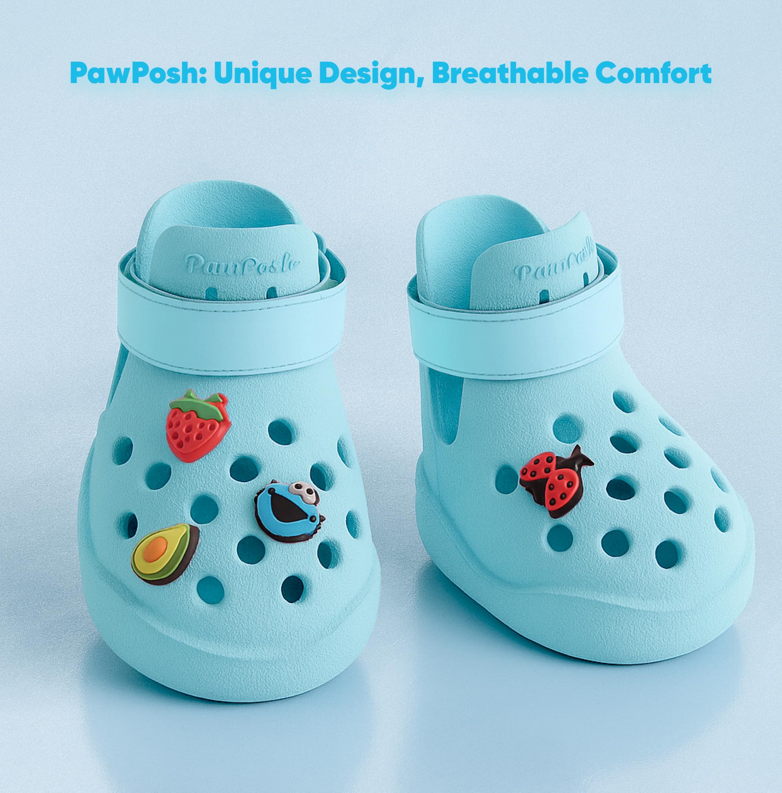PawPosh zapatos perros perforados con ventilación para mayor comodidad.