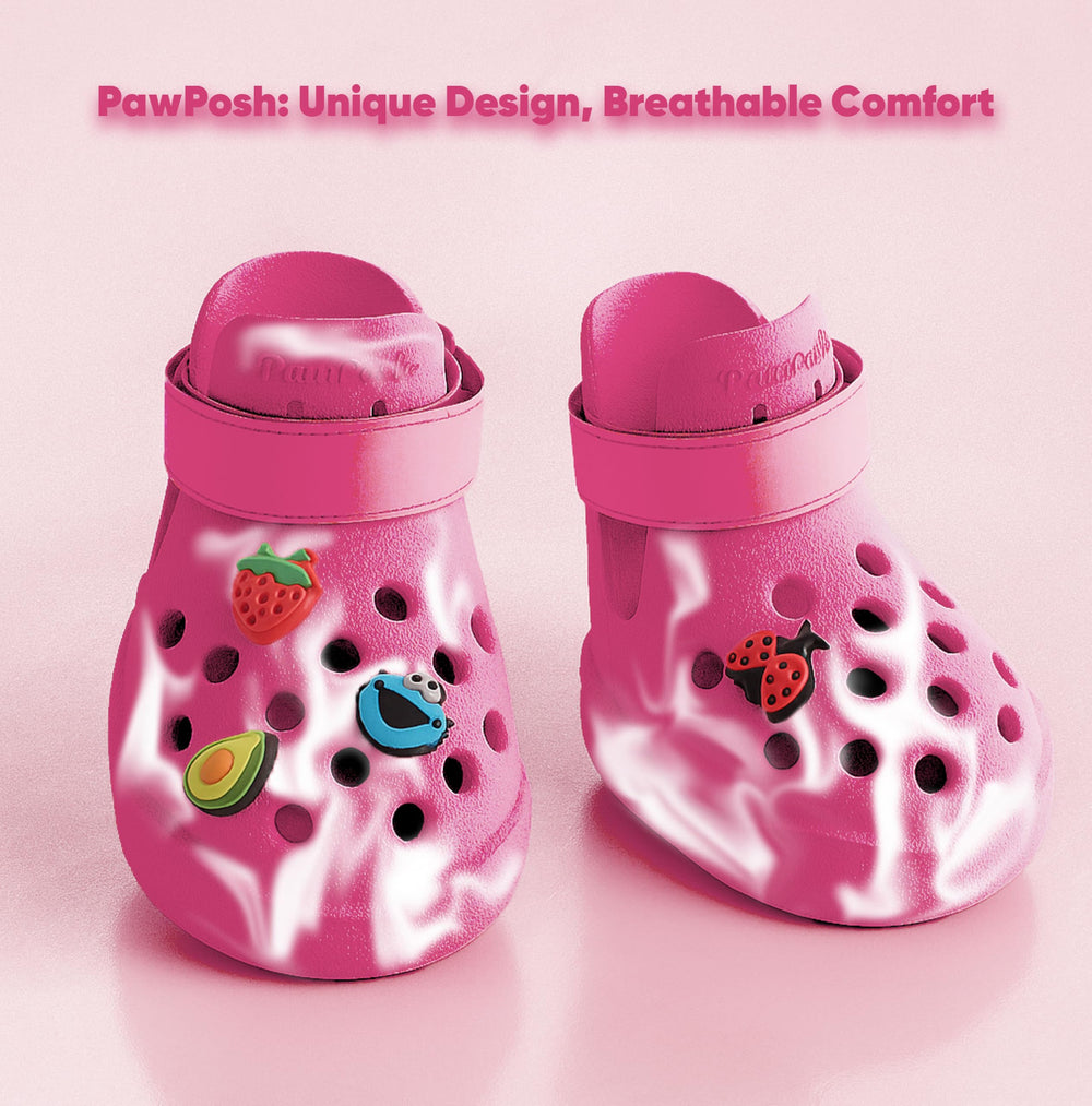 PawPosh zapatos para perros perforados con ventilación, mantiene el interior fresco.
