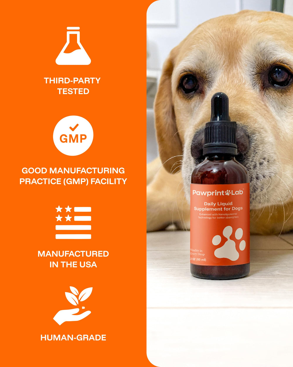 PAWPRINT Lab hecho-en-eeuu, calidad verificada y pruebas de terceros