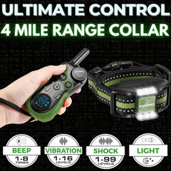 PAWPRO collar con alcance de 4 millas para ejercicios sin correa en senderos