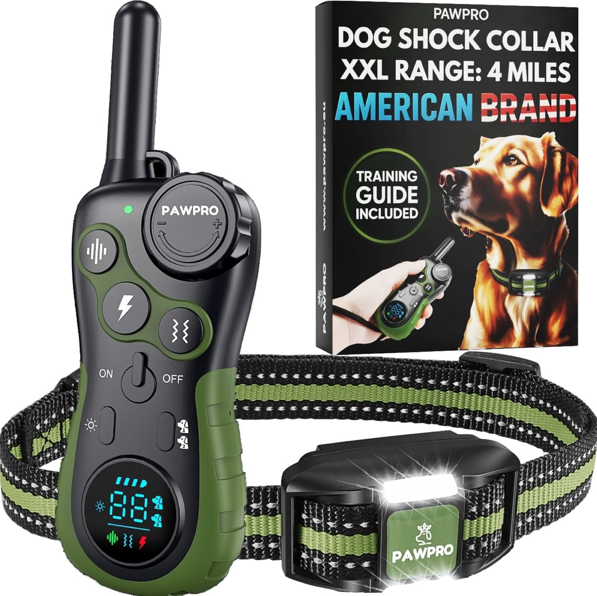 PAWPRO collar de entrenamiento con control remoto para obediencia a distancia