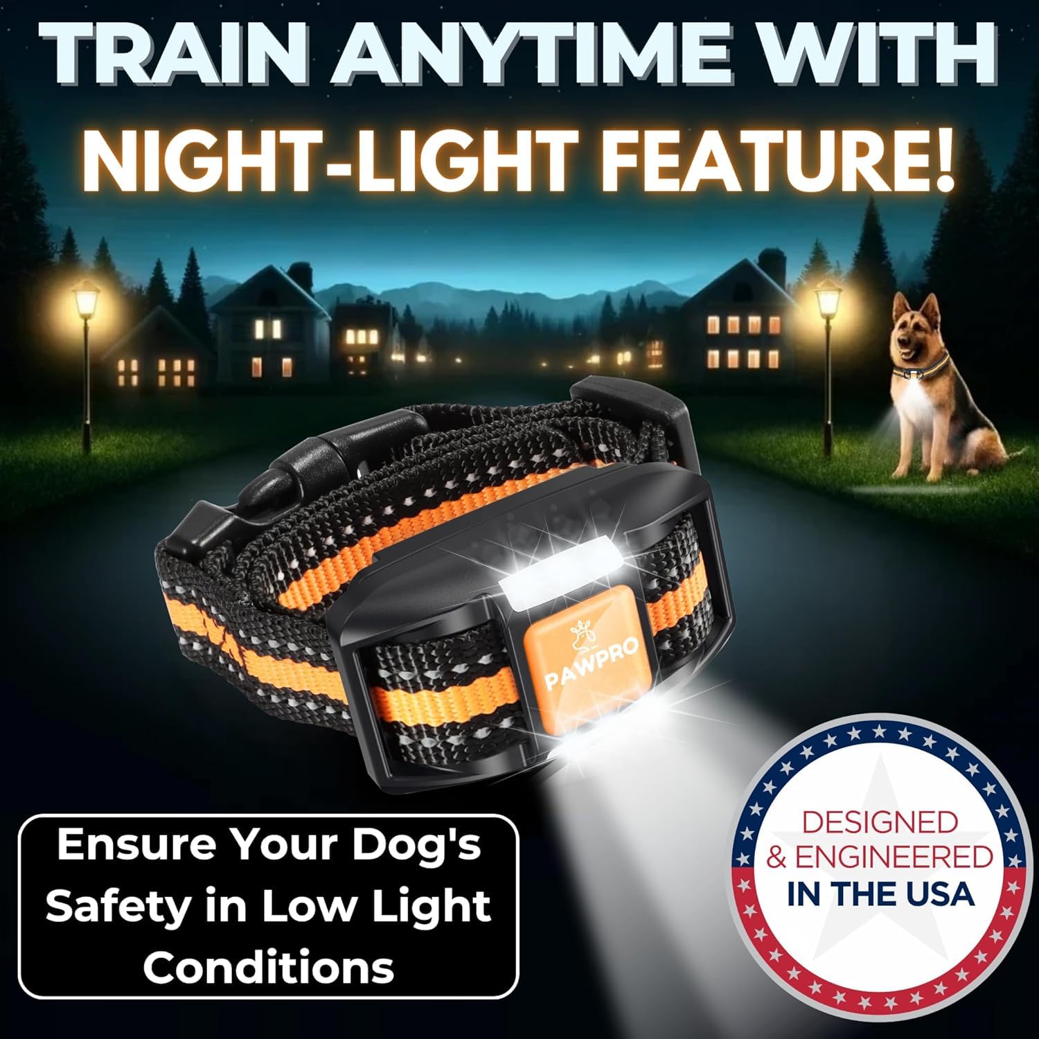 Collar PAWPRO IPX7 resistente al agua para aventuras al aire libre